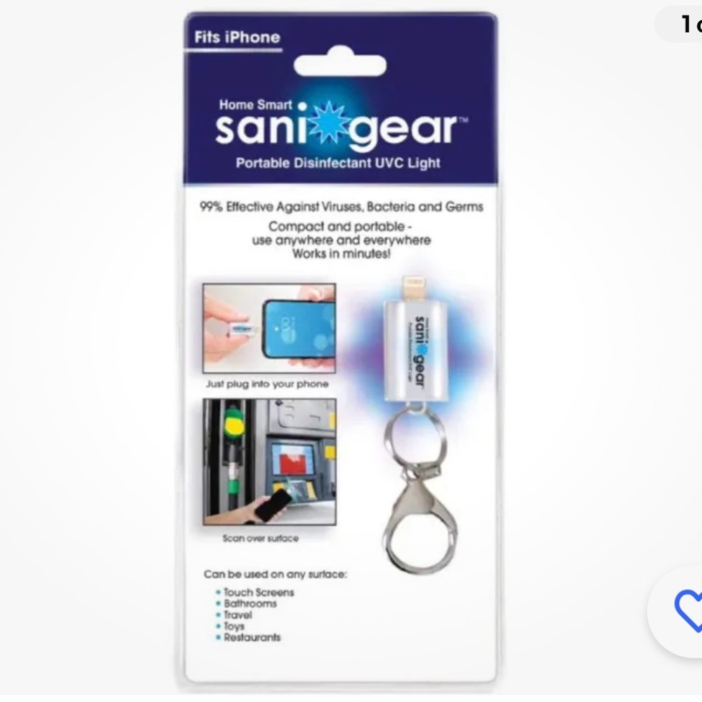 Home Smart Sani Gear Portable Sanitizing UVC Light Sealed Pack
